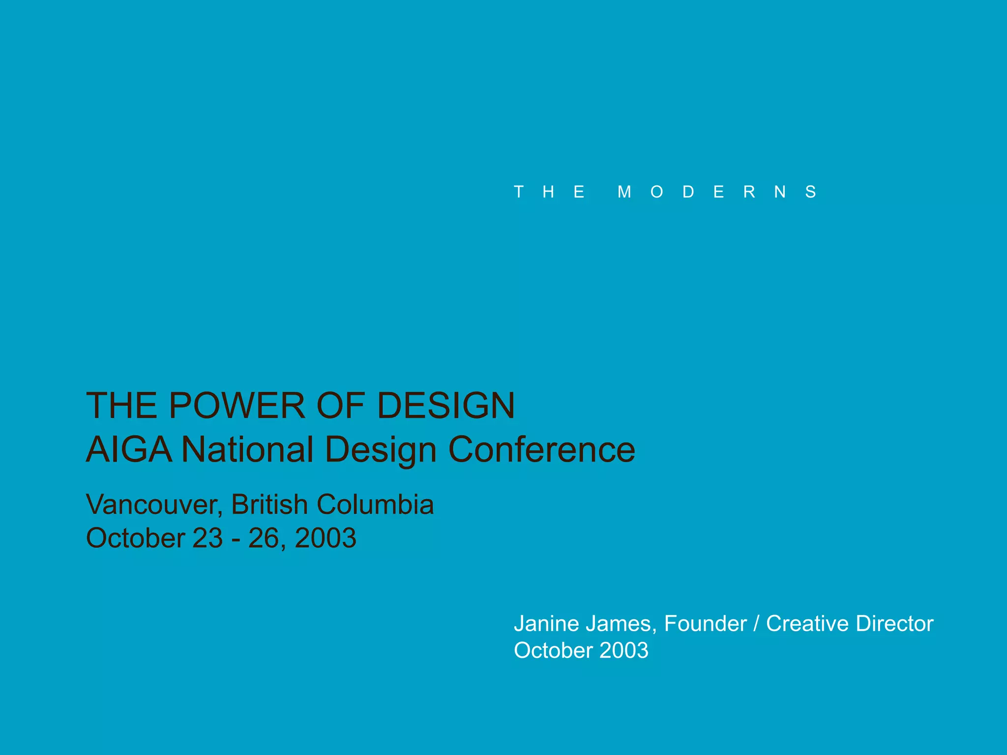 AIGA The Power of Design PPTX
