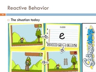 Reactive Behavior
35


        The situation today
 