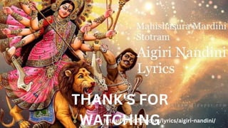 Aigiri Nandini English Lyrics, with Meaning in English (1).pptx