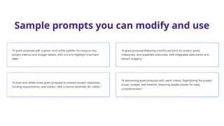 Sample prompts you can modify and use
 