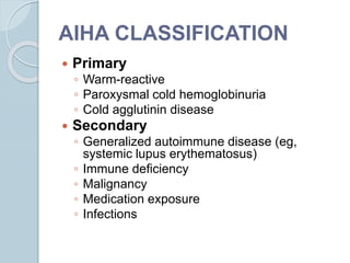 autoimmune hemolytic anemia | PPTX
