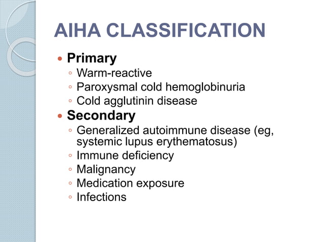 autoimmune hemolytic anemia | PPTX