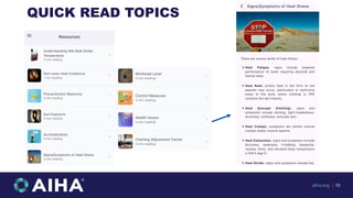 QUICK READ TOPICS
aiha.org | 10
 