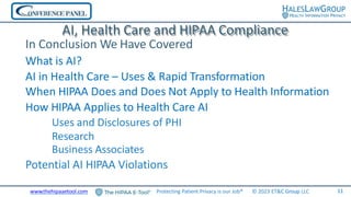 Navigating AI and HIPAA Compliance in Healthcare: Privacy and Security ...