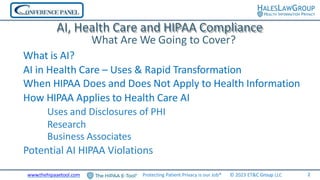 Navigating AI and HIPAA Compliance in Healthcare: Privacy and Security ...