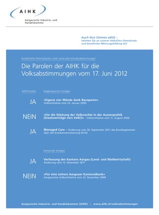 AIHK Volksabstimmung 17.06.2012