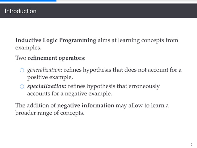 Empowered Negative Specialization in Inductive Logic Programming | PPT