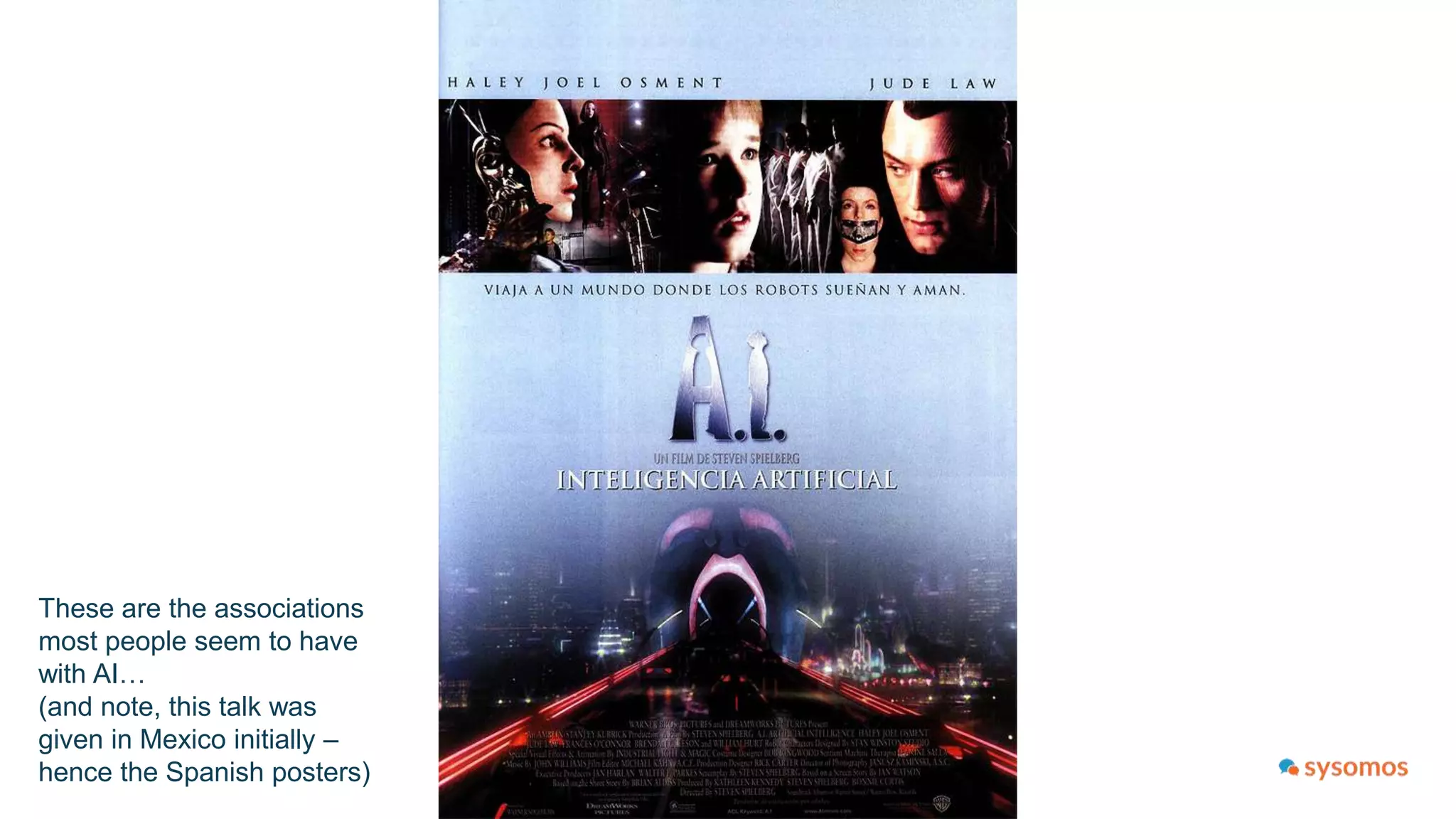 These are the associations
most people seem to have
with AI…
 