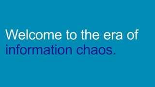 Welcome to the era of