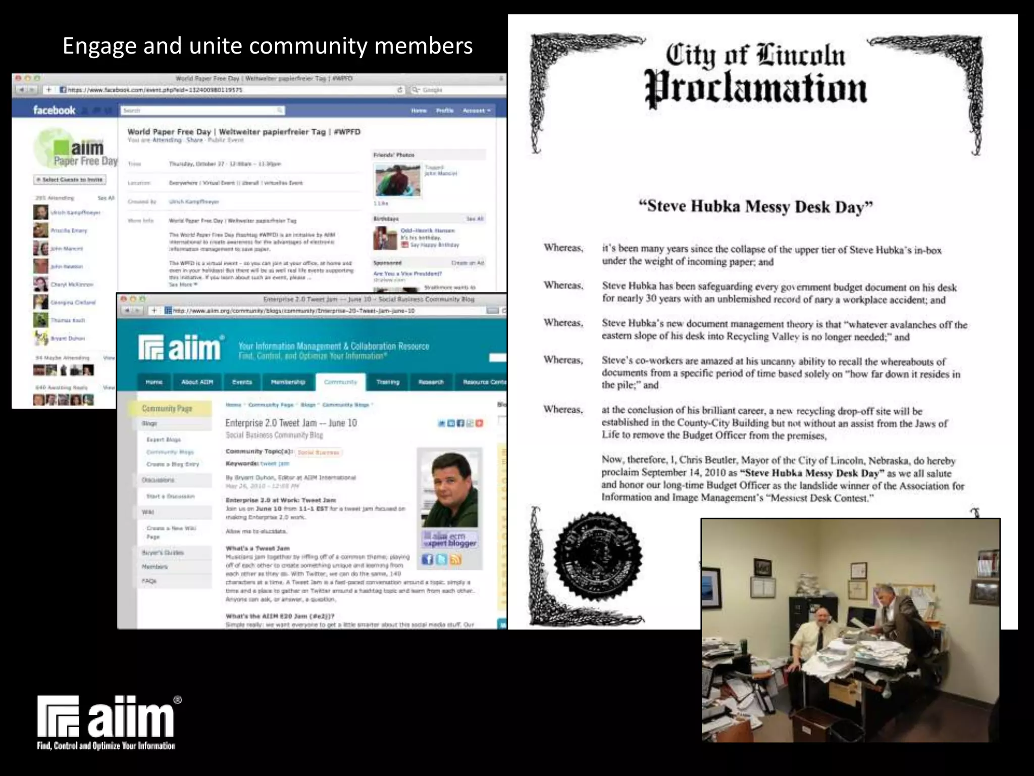 Engage and unite community members 