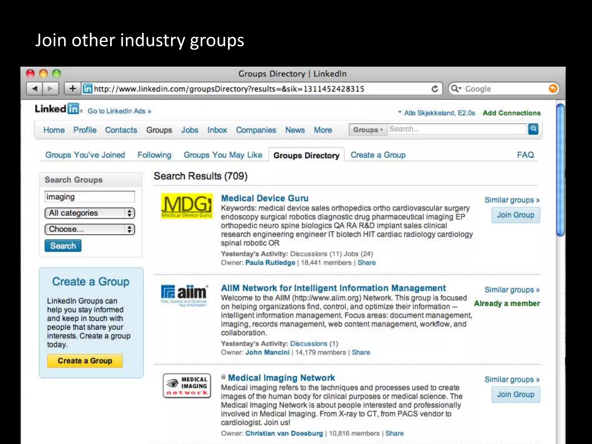 Join other industry groups