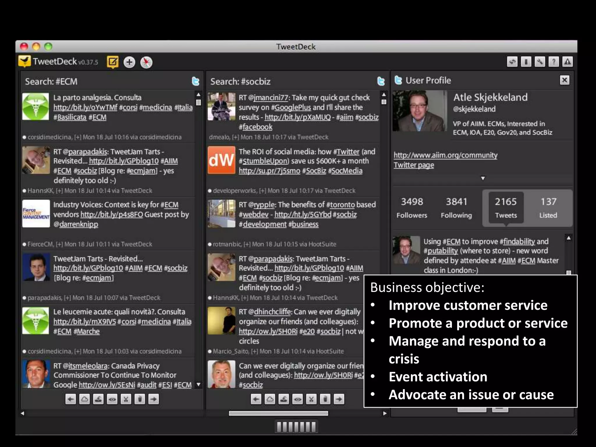 Business objective:Improve customer service 