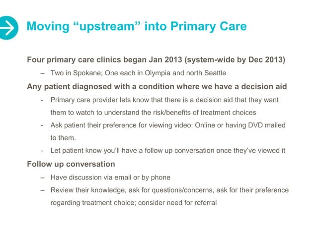 Implementation of Shared Decision Making: Measuring Success | PPT