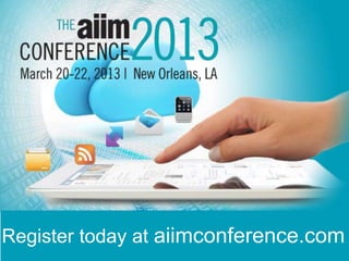 Register today at aiimconference.com
 