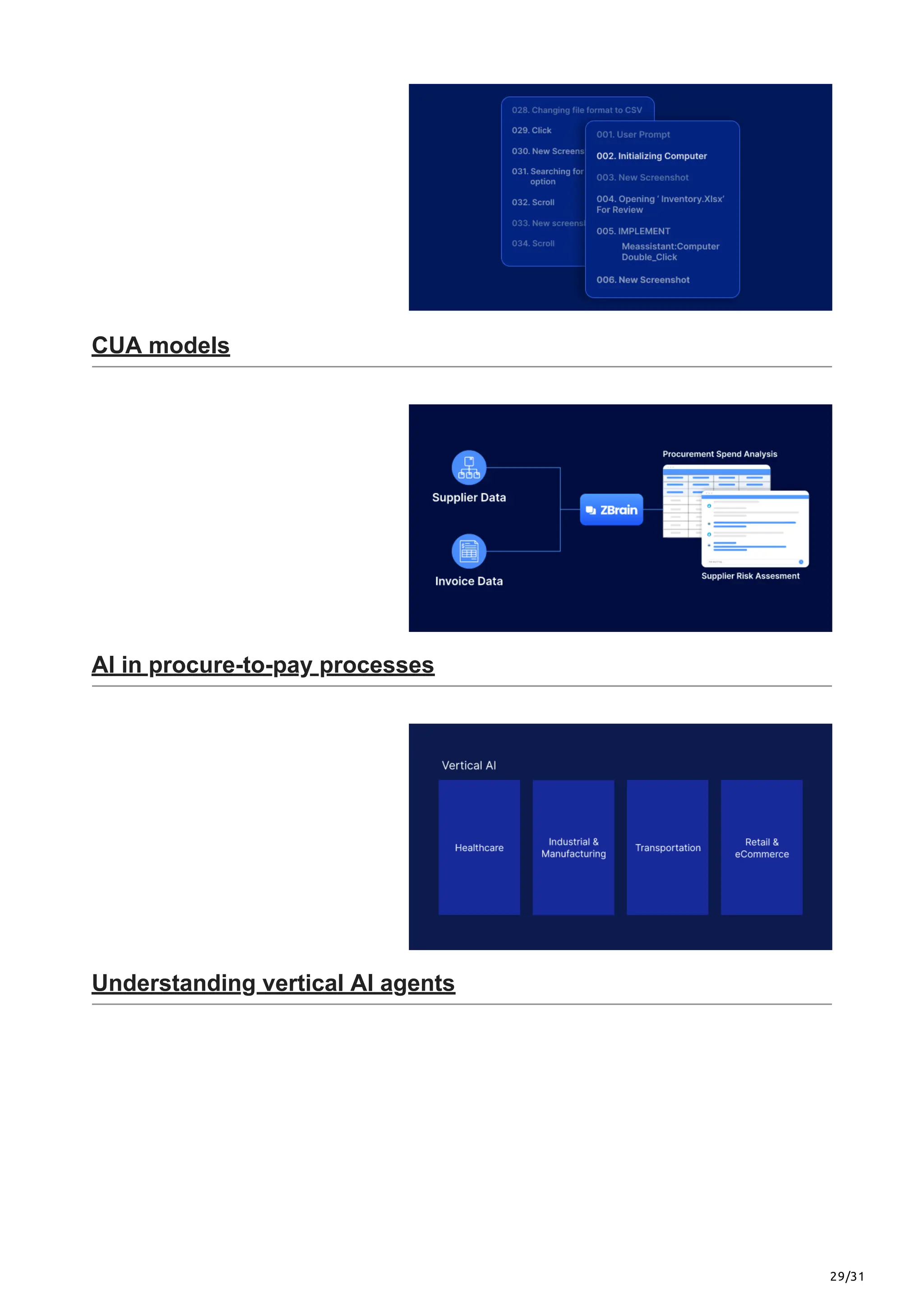 29/31
CUA models
AI in procure-to-pay processes
Understanding vertical AI agents
 