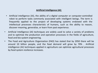 Using artificial intelligence in agriculture | PDF