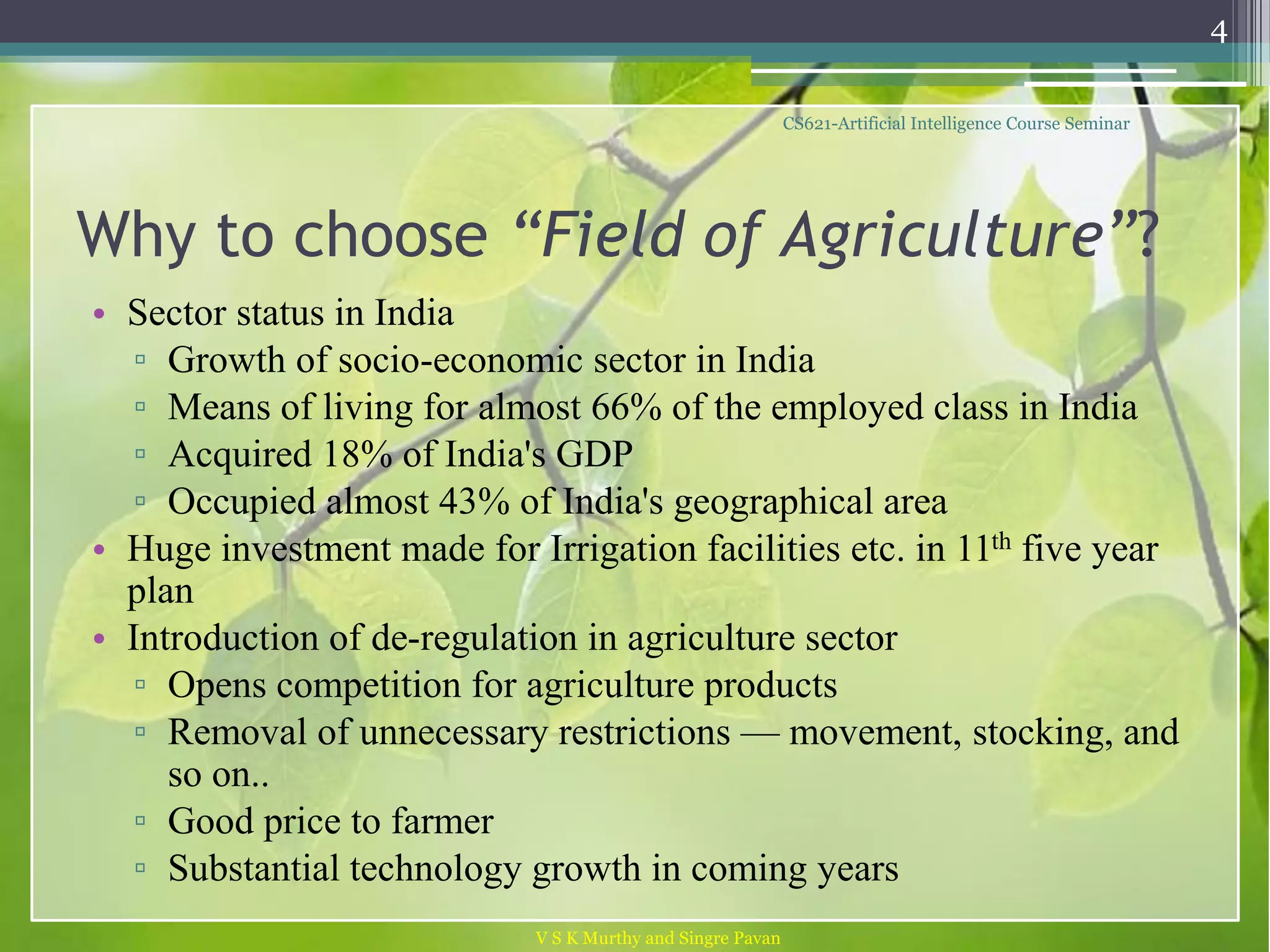 APPLICATION OF AI IN AGRICULTURE PPT visual data 5