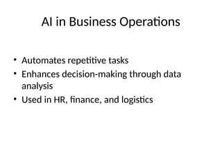 Presentation 1: Introduction to Artificial Intelligence (For Beginners ...