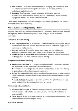 AI in Business Intelligence Impact use cases and implementation | PDF