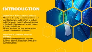 Artificial intelligence in customer services or chatbots | PPTX