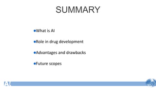 Ai in drug discovery and drug development | PPTX