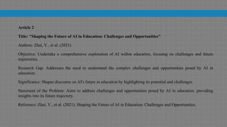 AI IN EDUCATION The Future of Education: AI-Powered Solutions | PPT