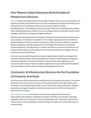 AI Infrastructure Services: Building the Scalable Foundation for ...