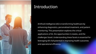 AI in Healthcare to solve patients disease | PPTX