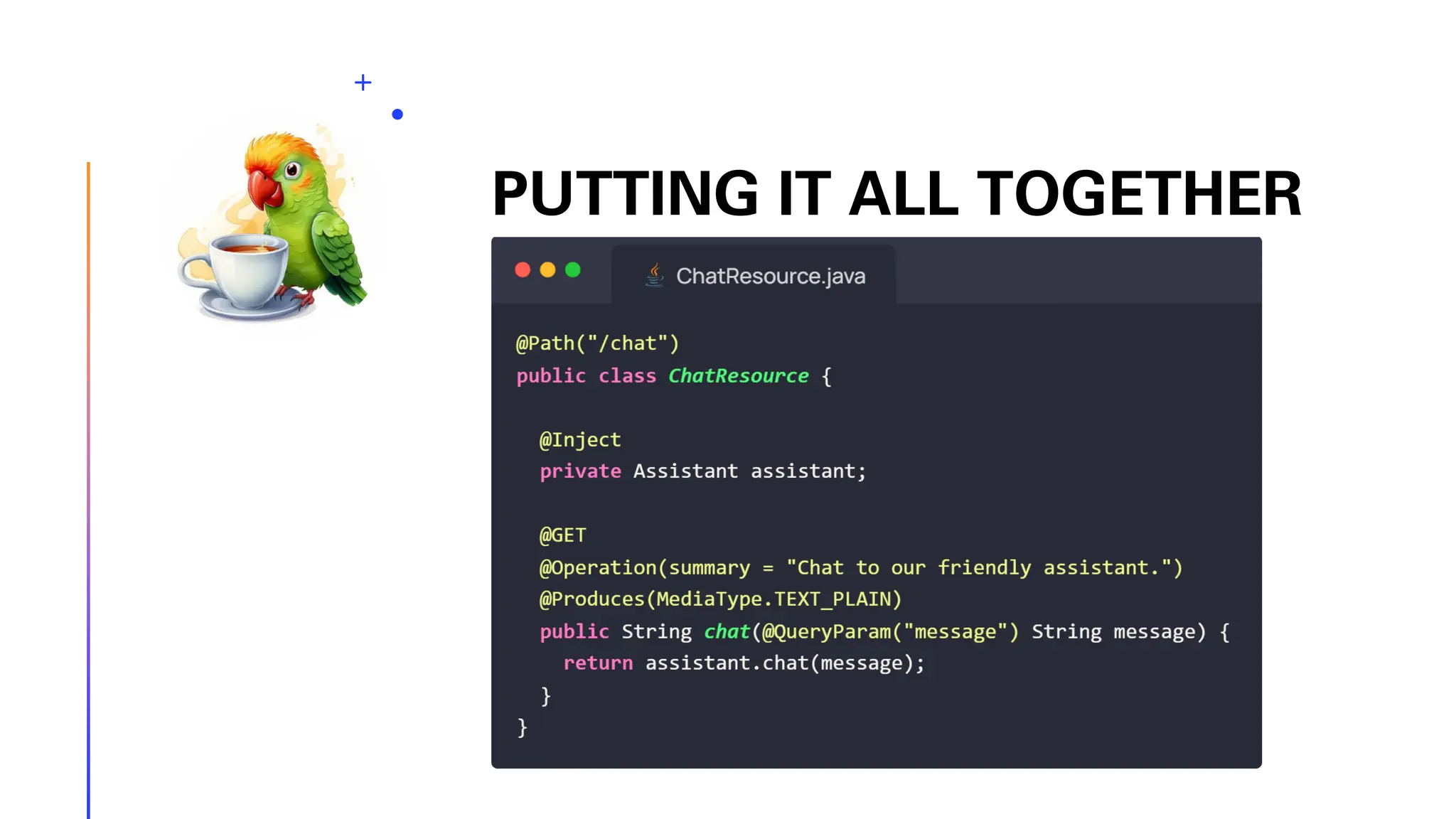 PUTTING IT ALL TOGETHER 