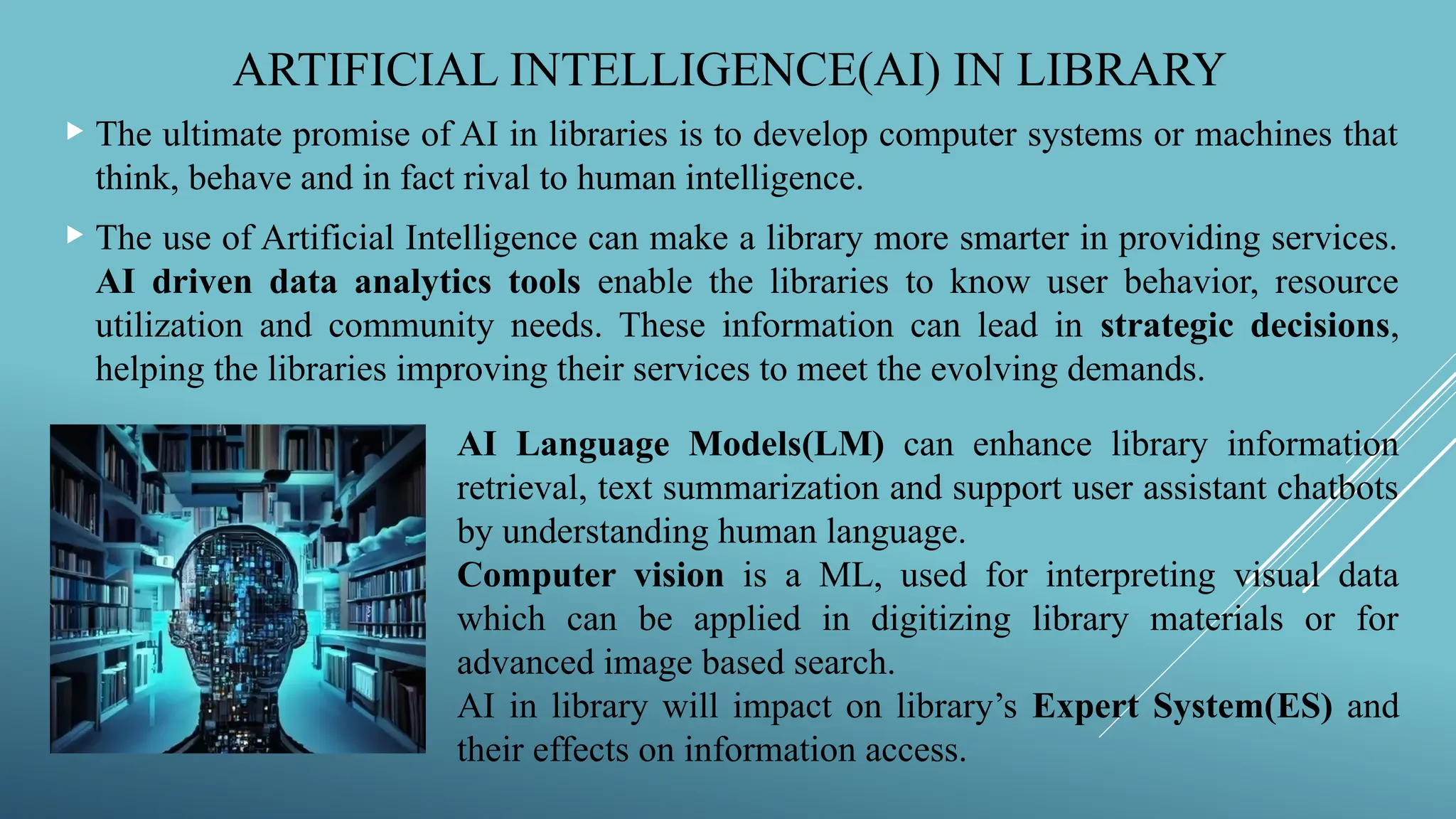 Artificial Intelligence(AI) for smart Library | PPTX