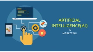 ARTIFICIAL
INTELLIGENCE(AI)
IN
MARKETING
 