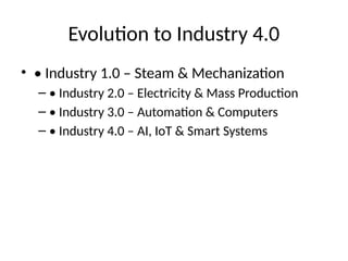 Harnessing AI for Smart Manufacturing and Industry 4.0 in Mechanical ...