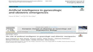 AI in Obstetrics emergency.pptxmohammed Daoud | PPTX