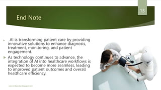 AI in Patient Care.pptx Artificial Intelligence in Patient Care | PPTX