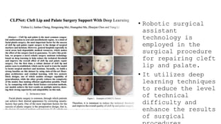 Artificial Intelligence in Plastic Surgery | PPTX