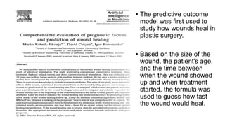 Artificial Intelligence in Plastic Surgery | PPTX