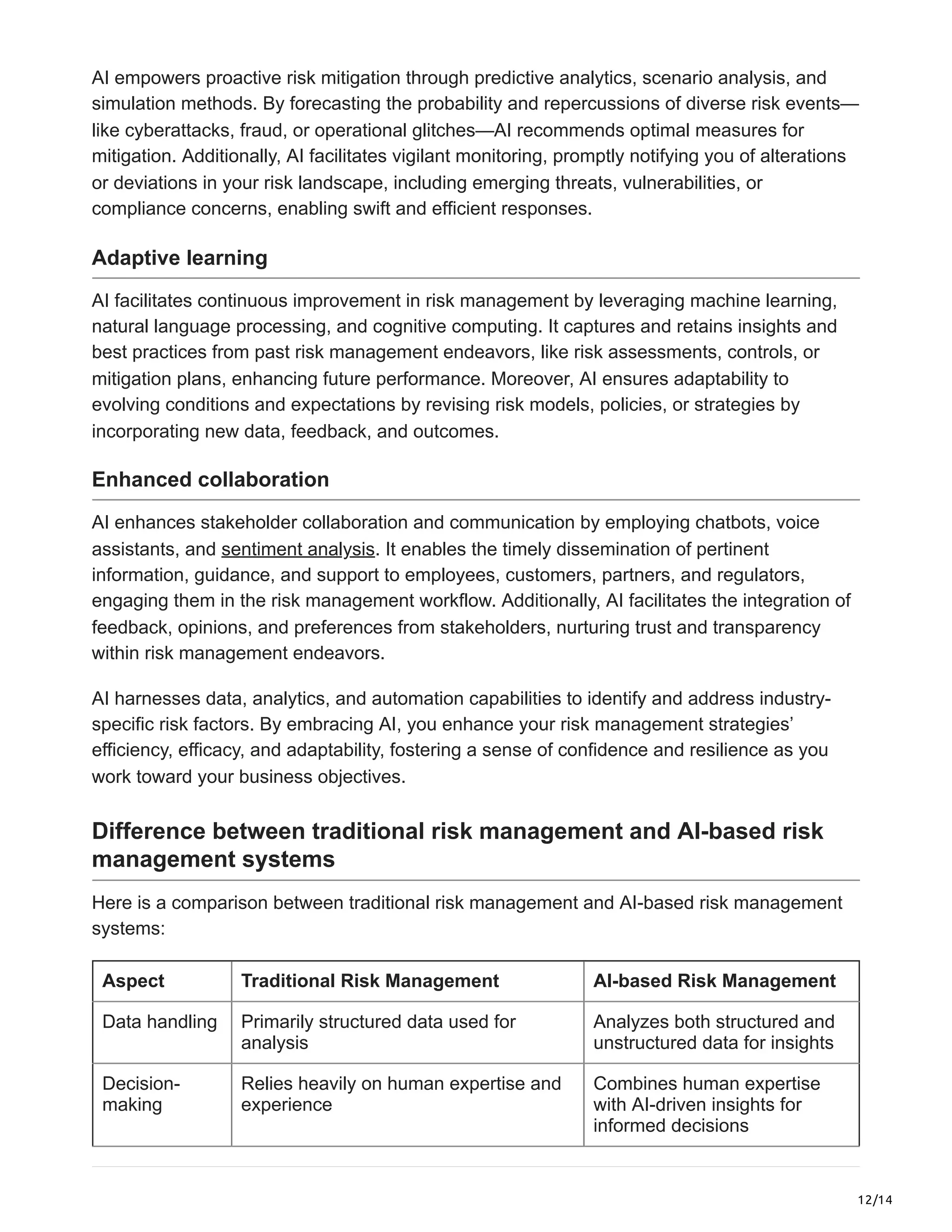 AI in risk management: A new paradigm for business resilience | PDF