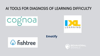 AI TOOLS FOR DIAGNOSIS OF LEARNING DIFFICULTY
Emotify
 