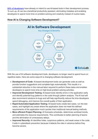 AI in Software Development Opportunities Every Developer Should Know. | PDF