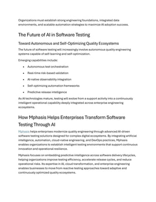 AI in Software Testing: Transforming Quality Engineering Through ...