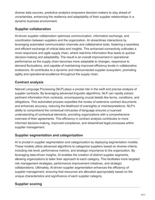 AI IN SUPPLIER MANAGEMENT: THE NEW FRONTIER IN PROCUREMENT INNOVATION | PDF