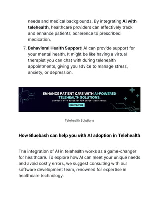 AI in Telehealth: The Future of Healthcare Market | PDF
