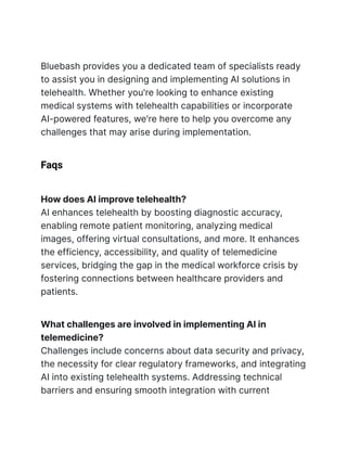 AI in Telehealth: The Future of Healthcare Market | PDF