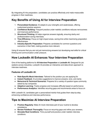 Master Your Job Interviews with AI Interview Preparation | PDF