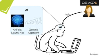 @roesslerj79
train
AI
Artiﬁcial
Neural Net
Genetic
Algorithm
AI
 