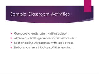 THE USE OF AI in the Classroom ENVT.pptx