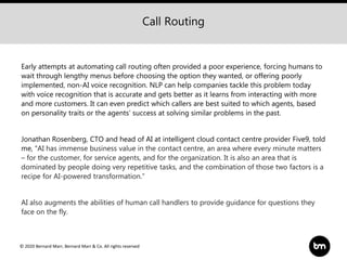 AI in the Cloud Contact Centre 