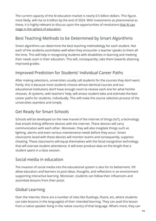Ai in the Future of Education by Rohit Manglik | PDF