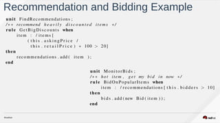Recommendation and Bidding Example
 