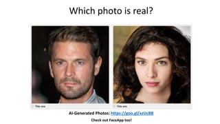 Which photo is real?
AI-Generated Photos: https://goo.gl/xzUcBB
Check out FaceApp too!
 